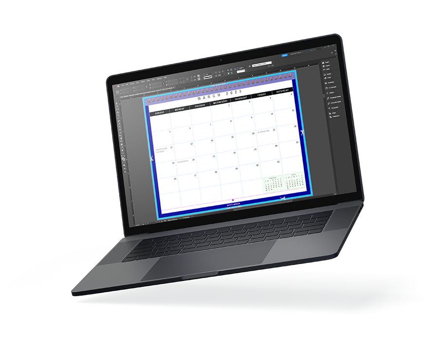 Lulu calendar template dropdown image