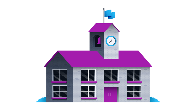 A K-12 schoolhouse where teachers use Lulu to self-published manuals, workbooks, and textbooks